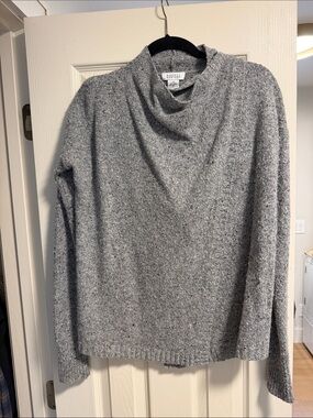 Barneys New York Heather Gray Cowl Neck Sweater - Women
